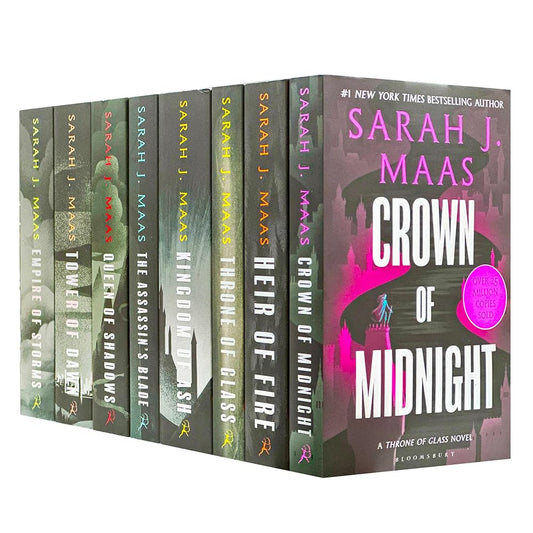 Throne Of Glass Series Collection 8 Books Set By Sarah J. Maas NEW COVER (Crown of Midnight, Heir of Fire, Queen of Shadows, Empire of Storms, Tower of Dawn, Kingdom of Ash & MORE!) cover image
